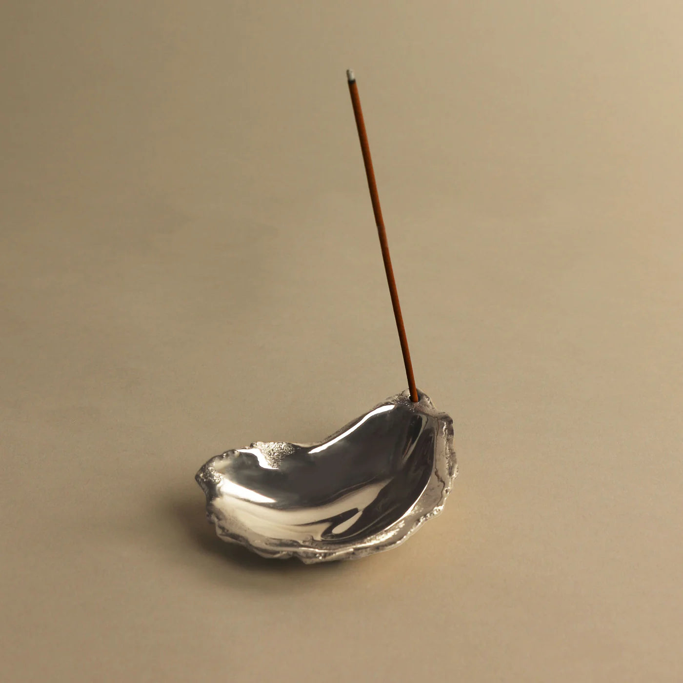 Silver Oyster Incense Holder
