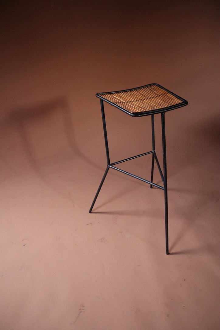 Rattan & Iron Bar Stools