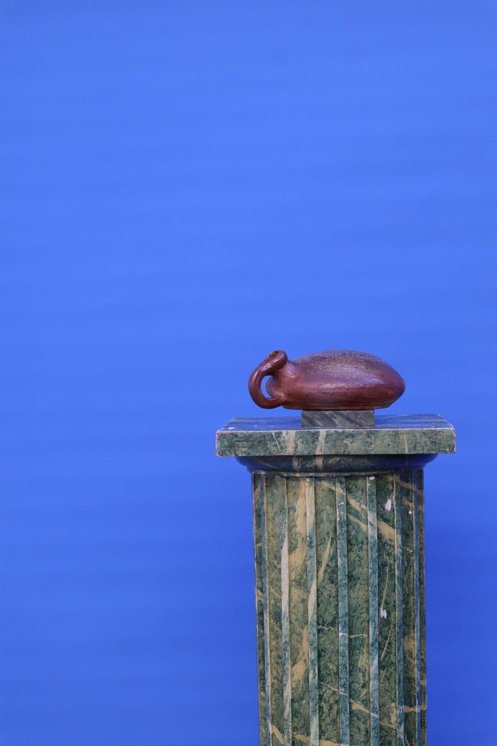 Flattened Ceramic Vessel