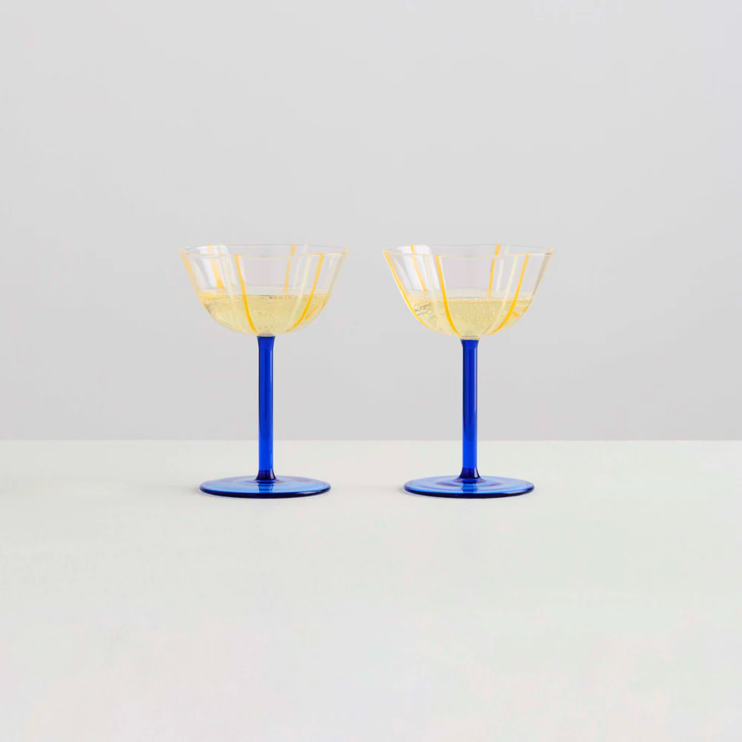 MAISON BALZAC| 2 GRAND SOLEIL COUPES | AZURE/YELLOW