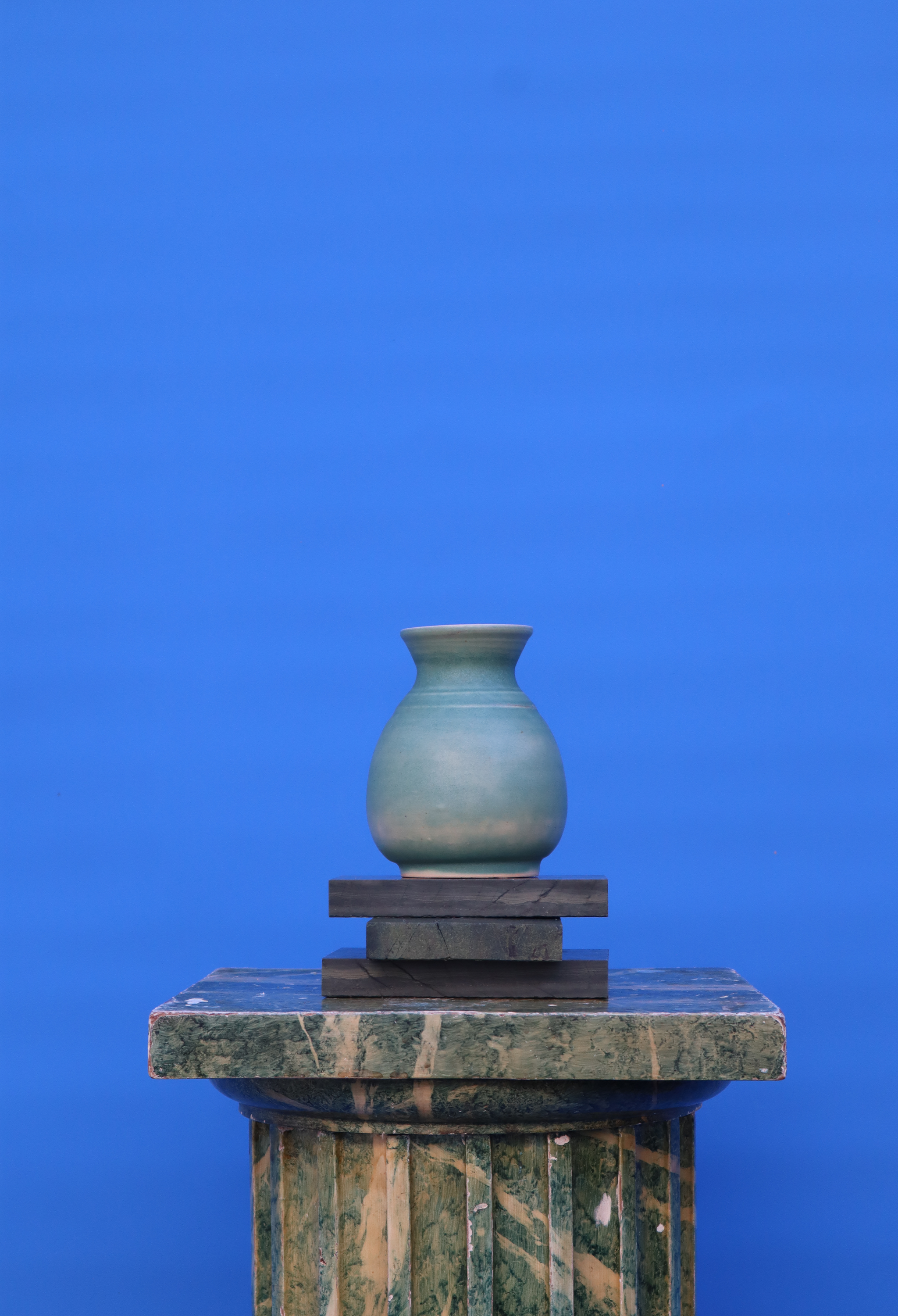 Small Pale Green Aqua Vase