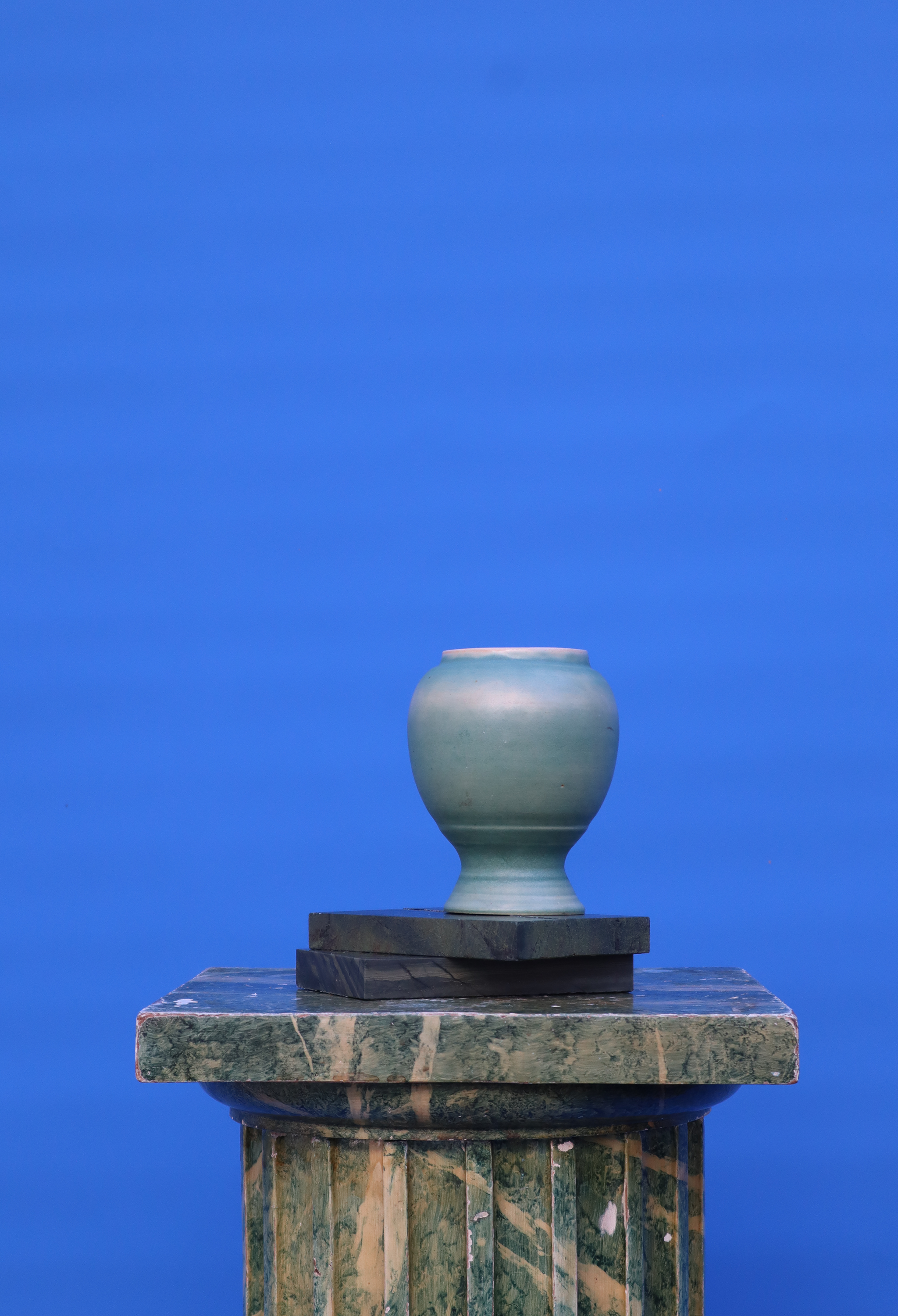Small Pale Green Aqua Vase