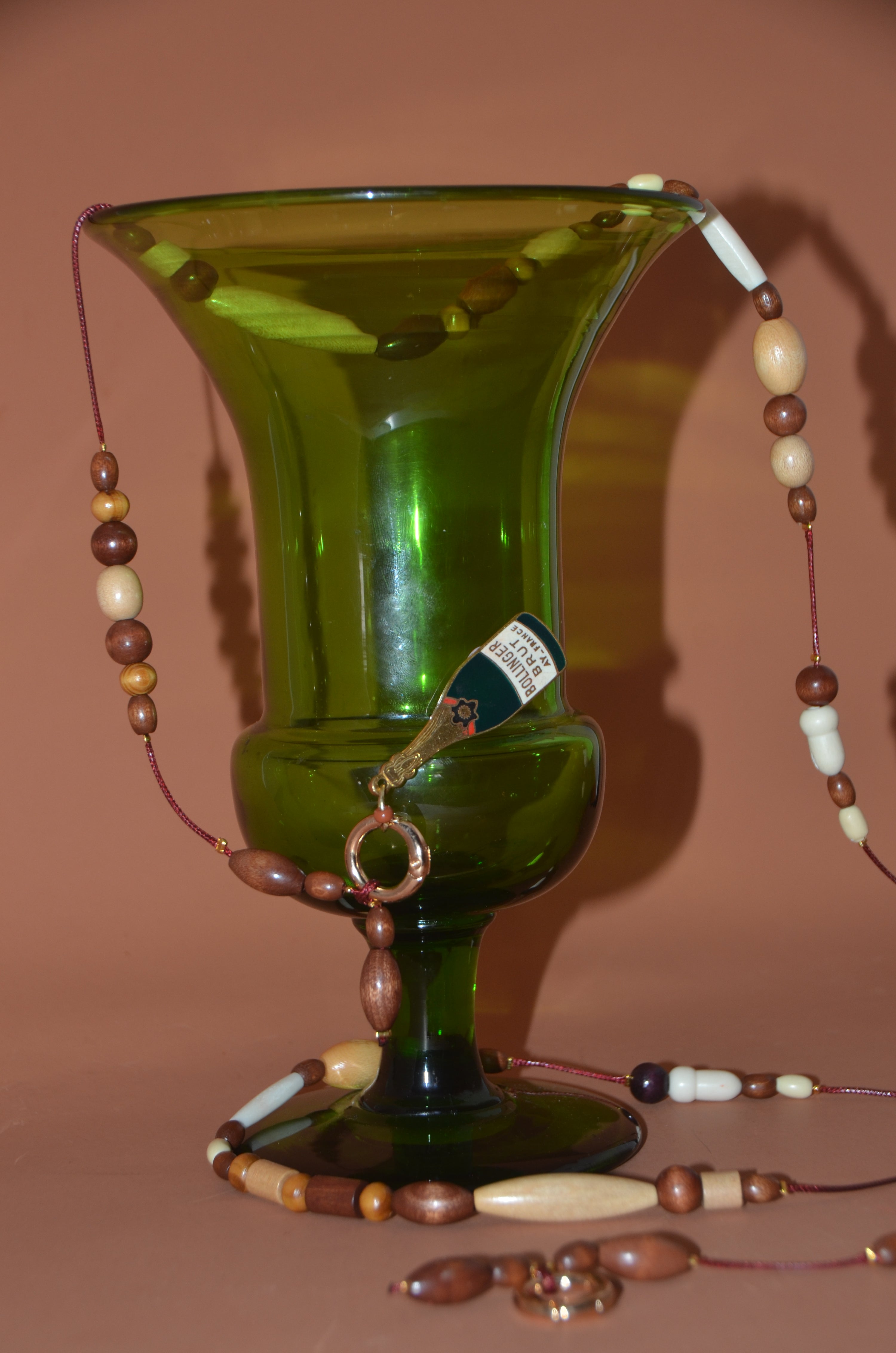 'Bobbing Bollinger Brut' Beaded Cross Body Strap