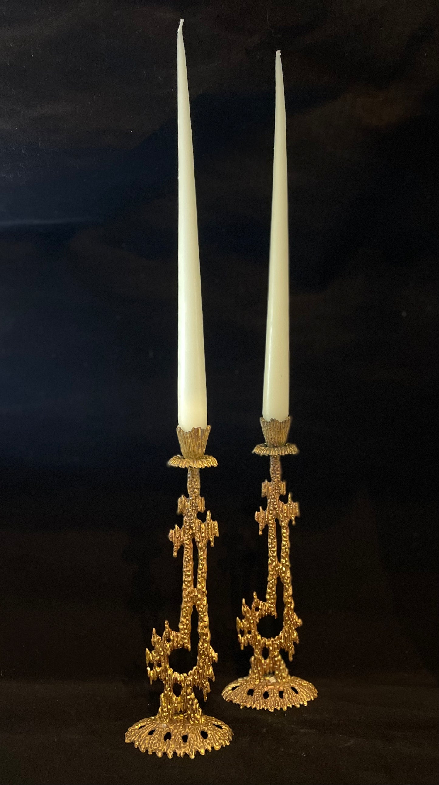 Brutalist Bronze " Wainberg" Candleholder