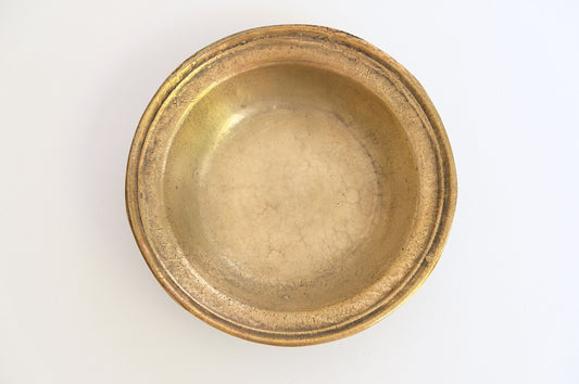 Brutalist Solid  Brass Bowl