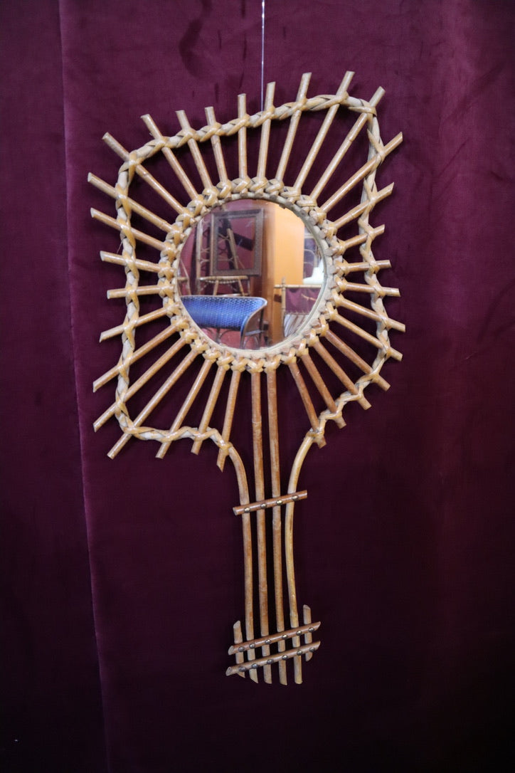 Asymmetrical Cane Mirror