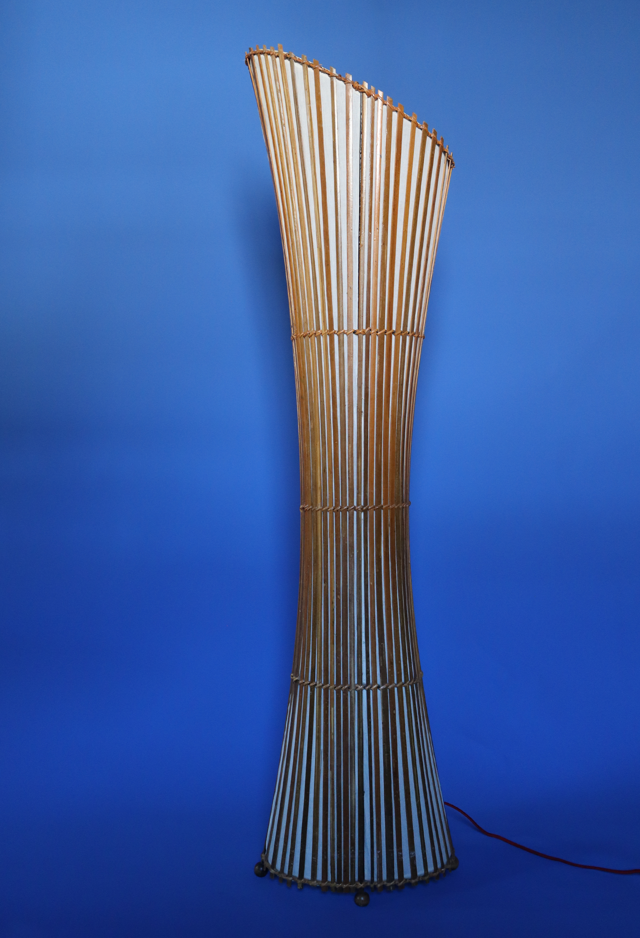 Sculptural Tall Cane Lamp