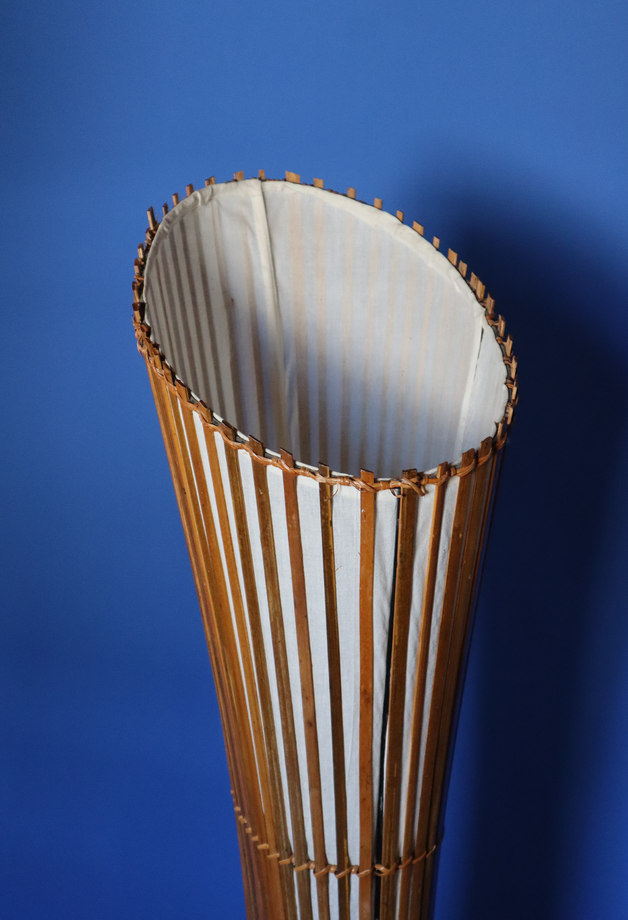 Sculptural Tall Cane Lamp