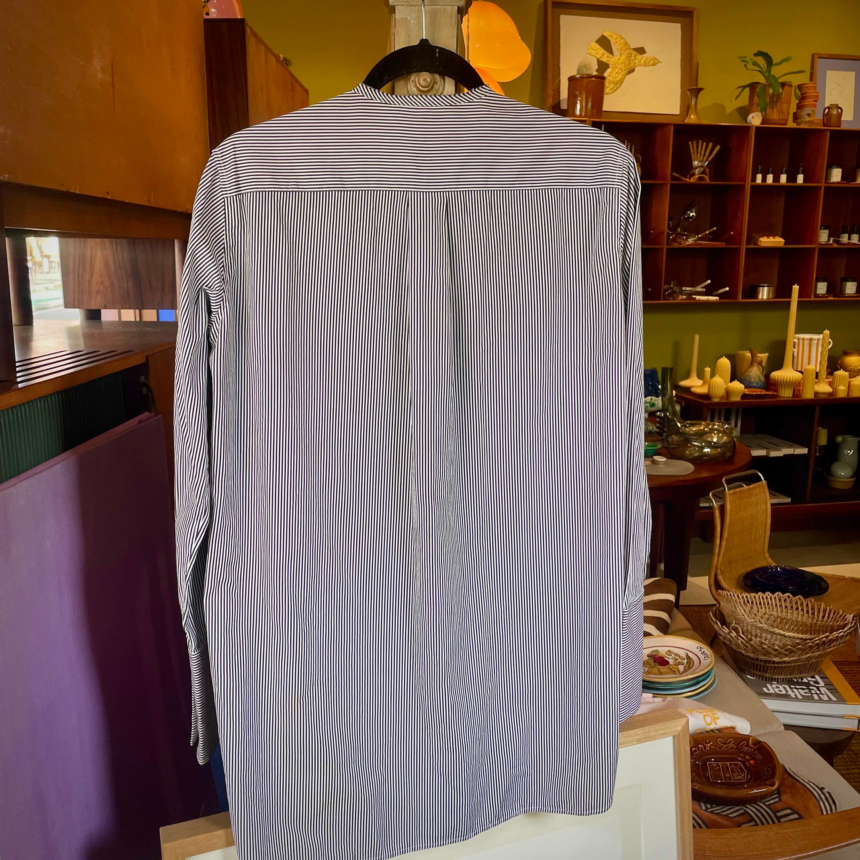 Celine Collarless Oversized Shirt