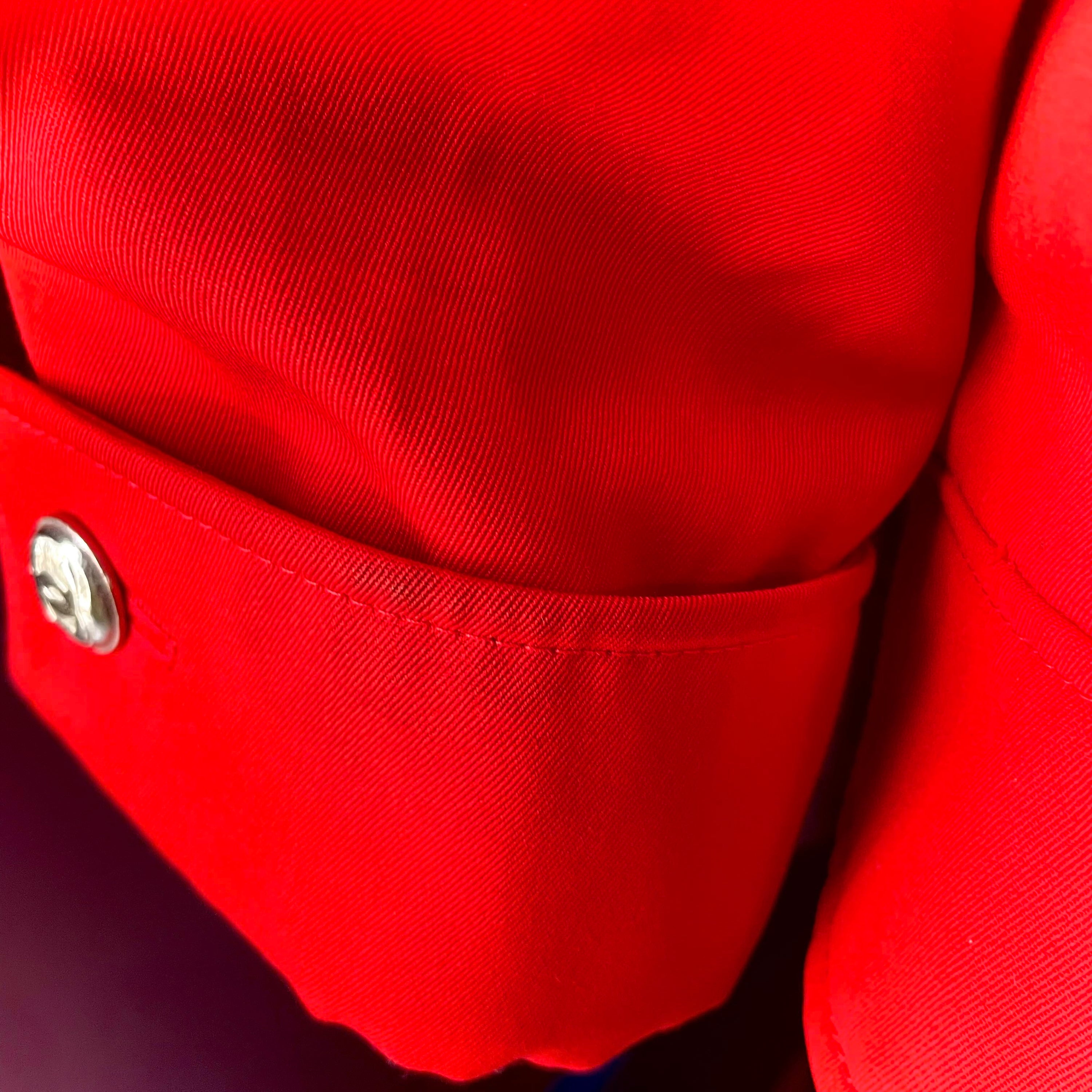 Chanel Double Breasted Red Jacket