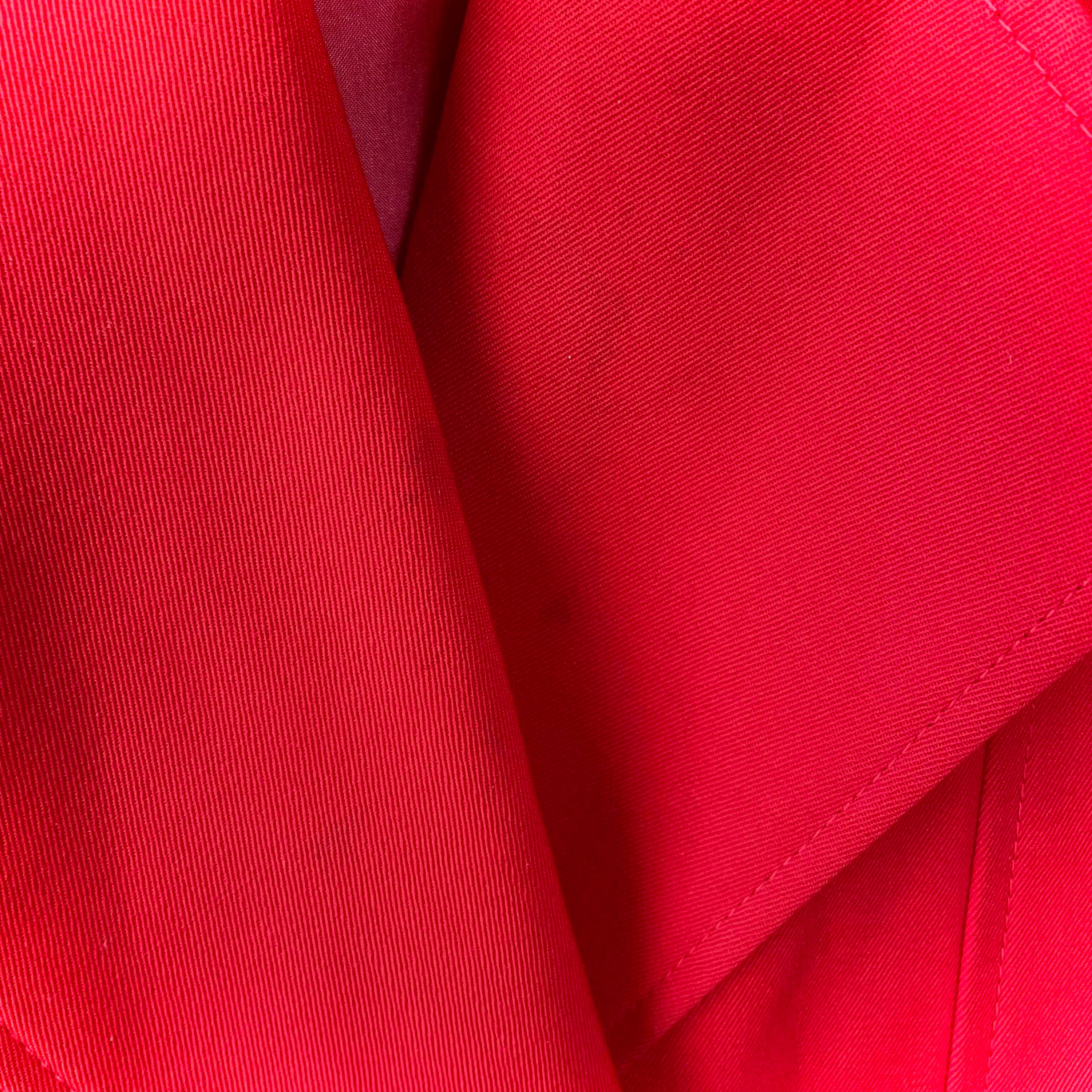 Chanel Double Breasted Red Jacket
