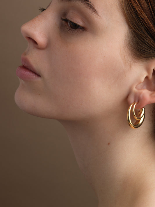 SARA ROBERTSSON | CLOSURE Hoop Earrings – Vermeil