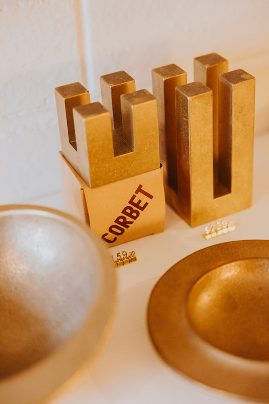 CORBET | Small Candle Block | BRASS