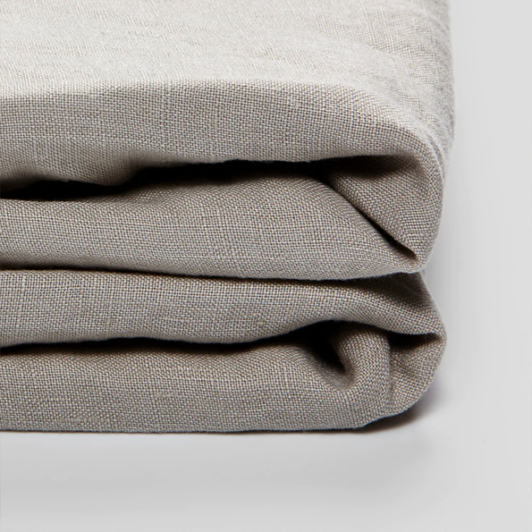 100% Linen Flat Sheet | Dove Grey