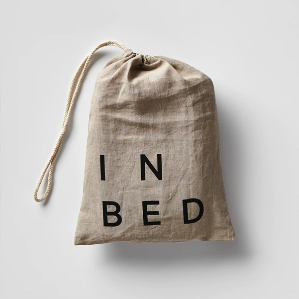 IN BED| 100% Linen Flat Sheet | Tan