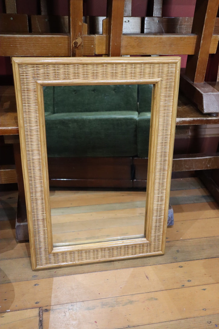 Woven Cane Mirror