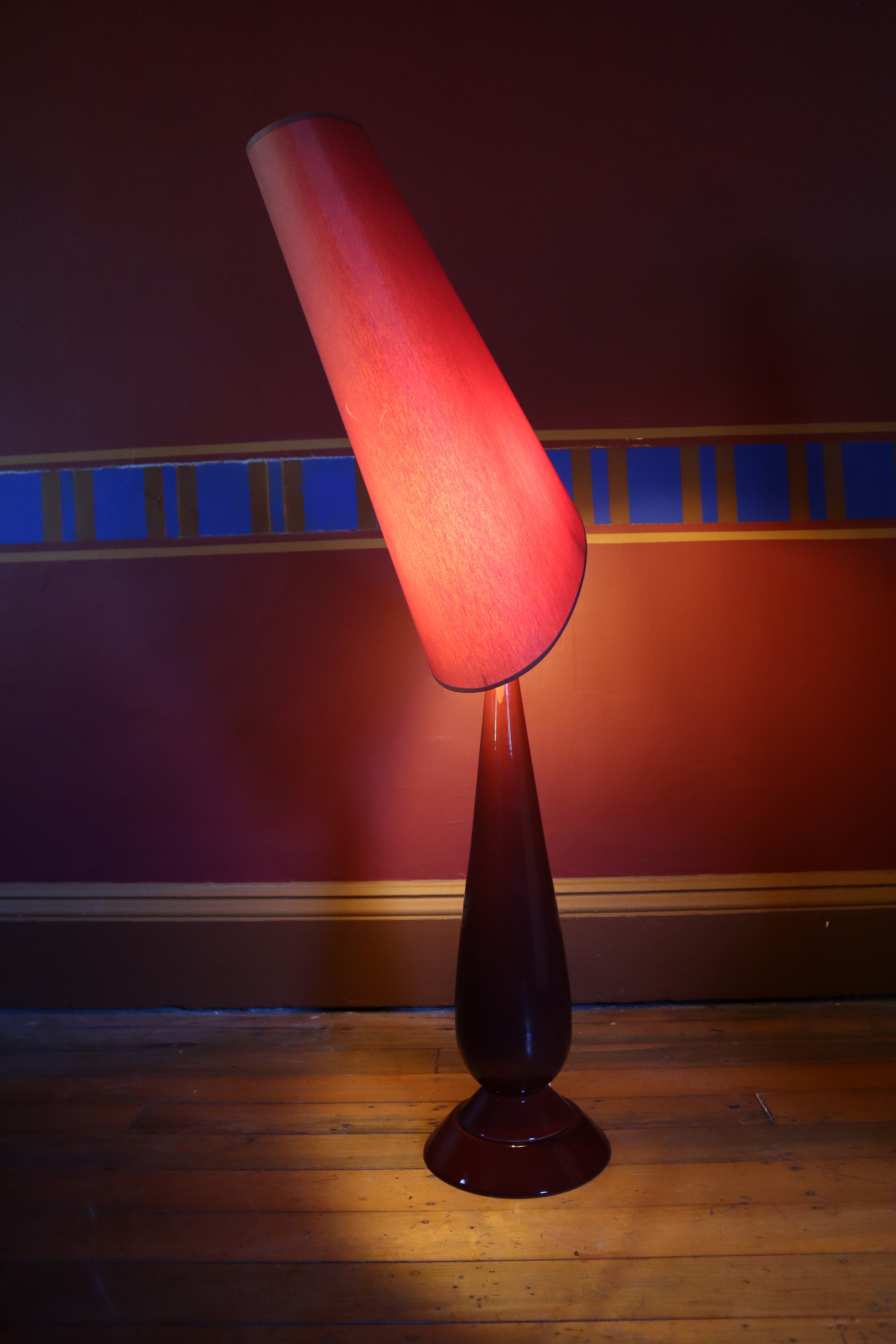Original Louis Drimmer Ceramic Lamp and Shade *Signed