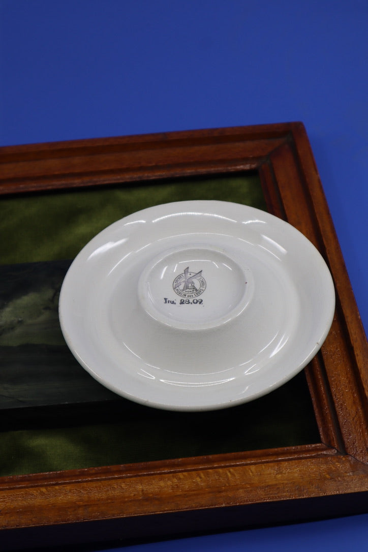 Badoit en Faïence Vert Ashtray