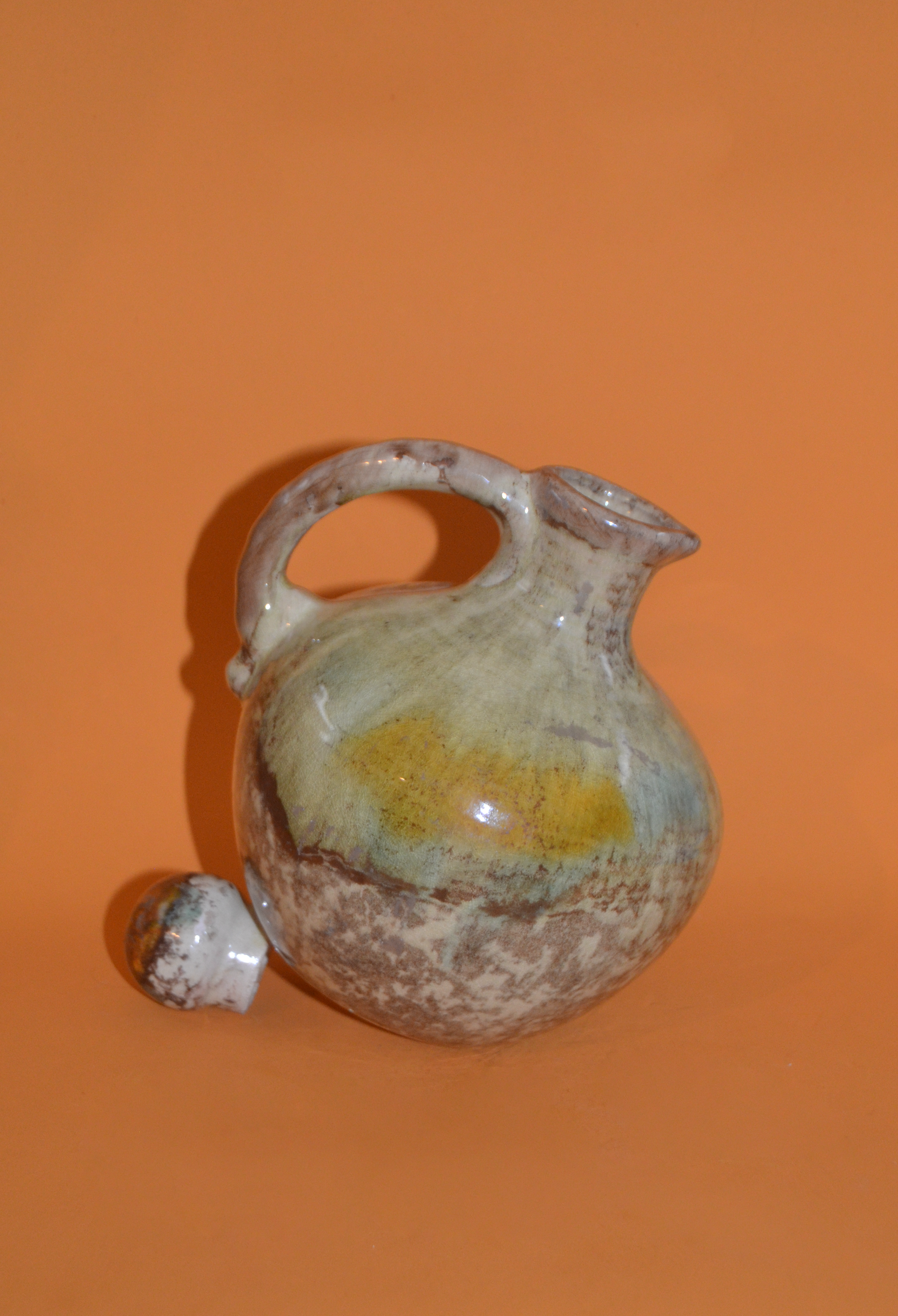 Mottled Glaze Jug with Stopper