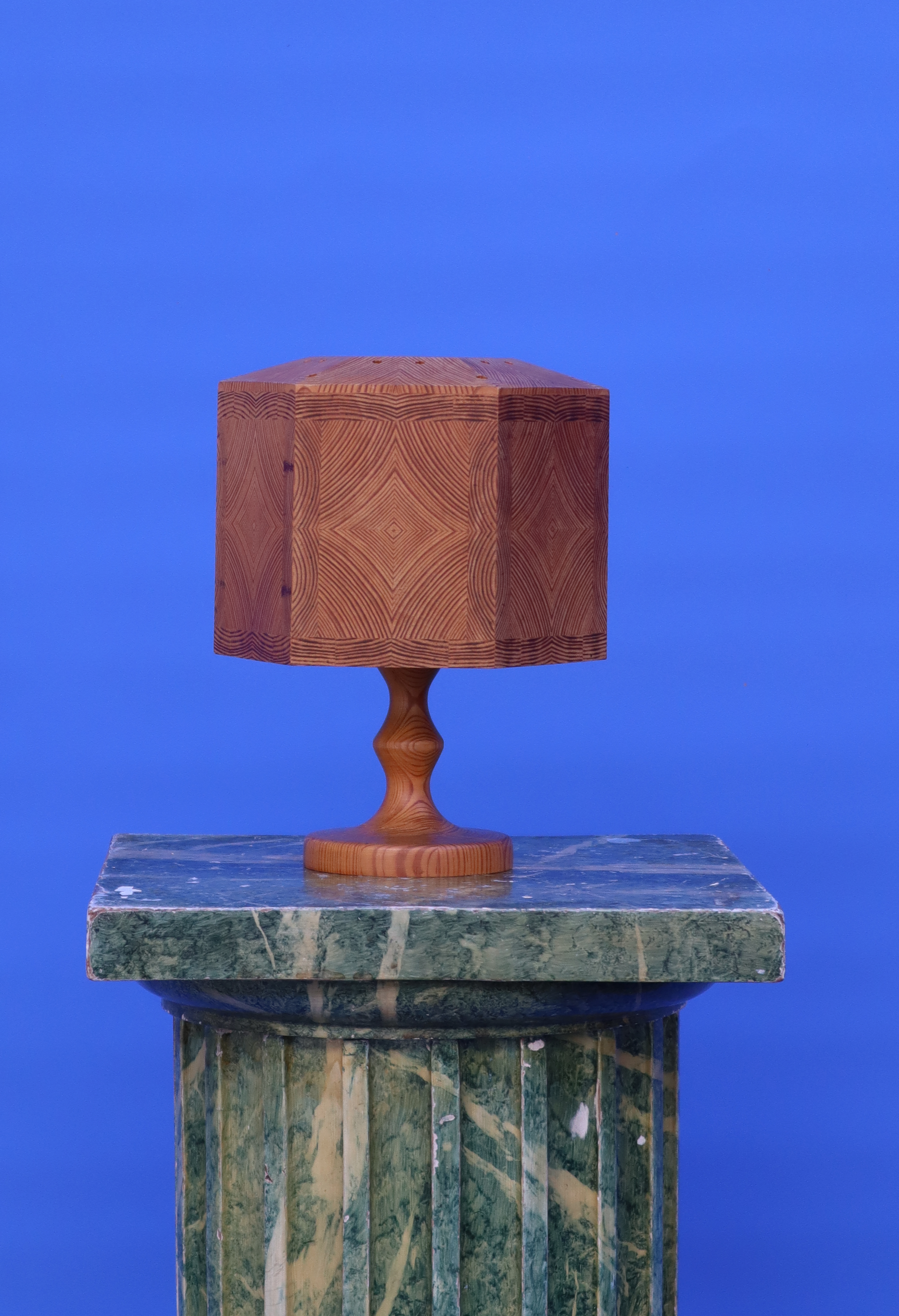 Hexagonal Pine Lamp [2]