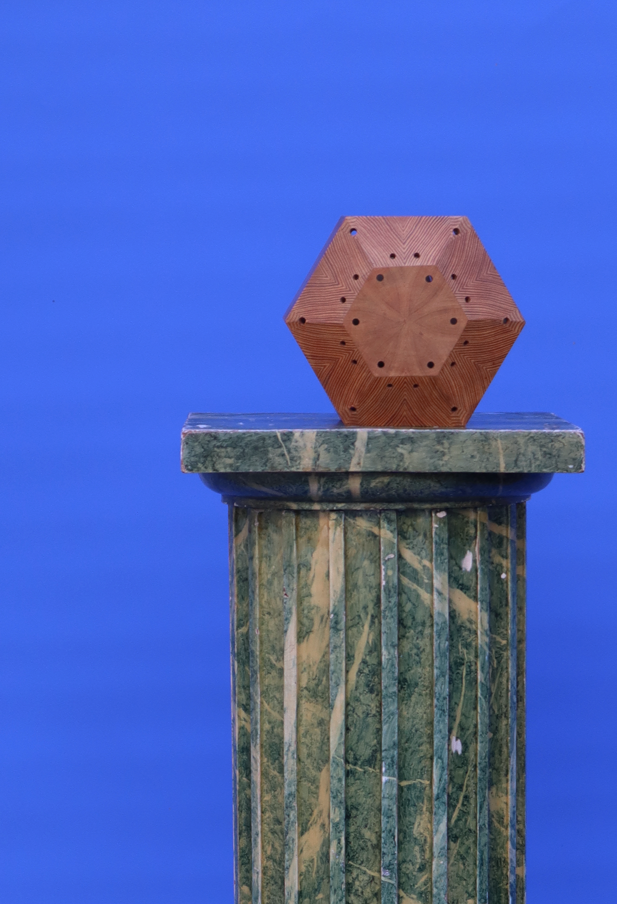Hexagonal Pine Lamp [2]