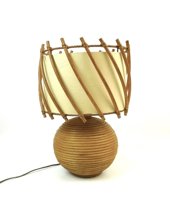 Bamboo & Wicker Desk Lamp