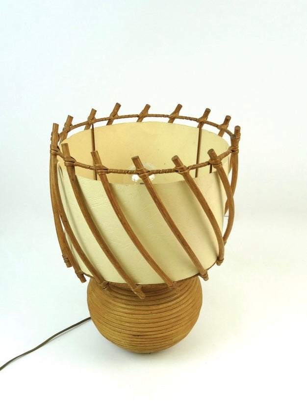 Bamboo & Wicker Desk Lamp