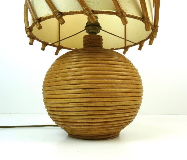 Bamboo & Wicker Desk Lamp