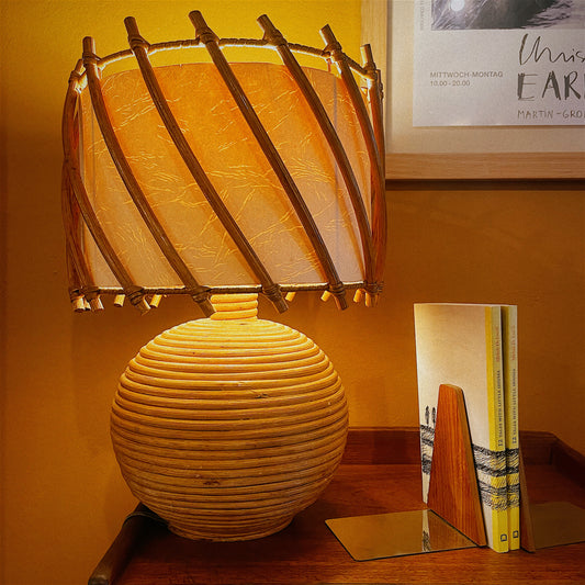 Bamboo & Wicker Desk Lamp