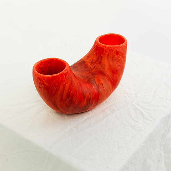 DINOSAUR DESIGNS| Large Horn Vase | Melon Swirl