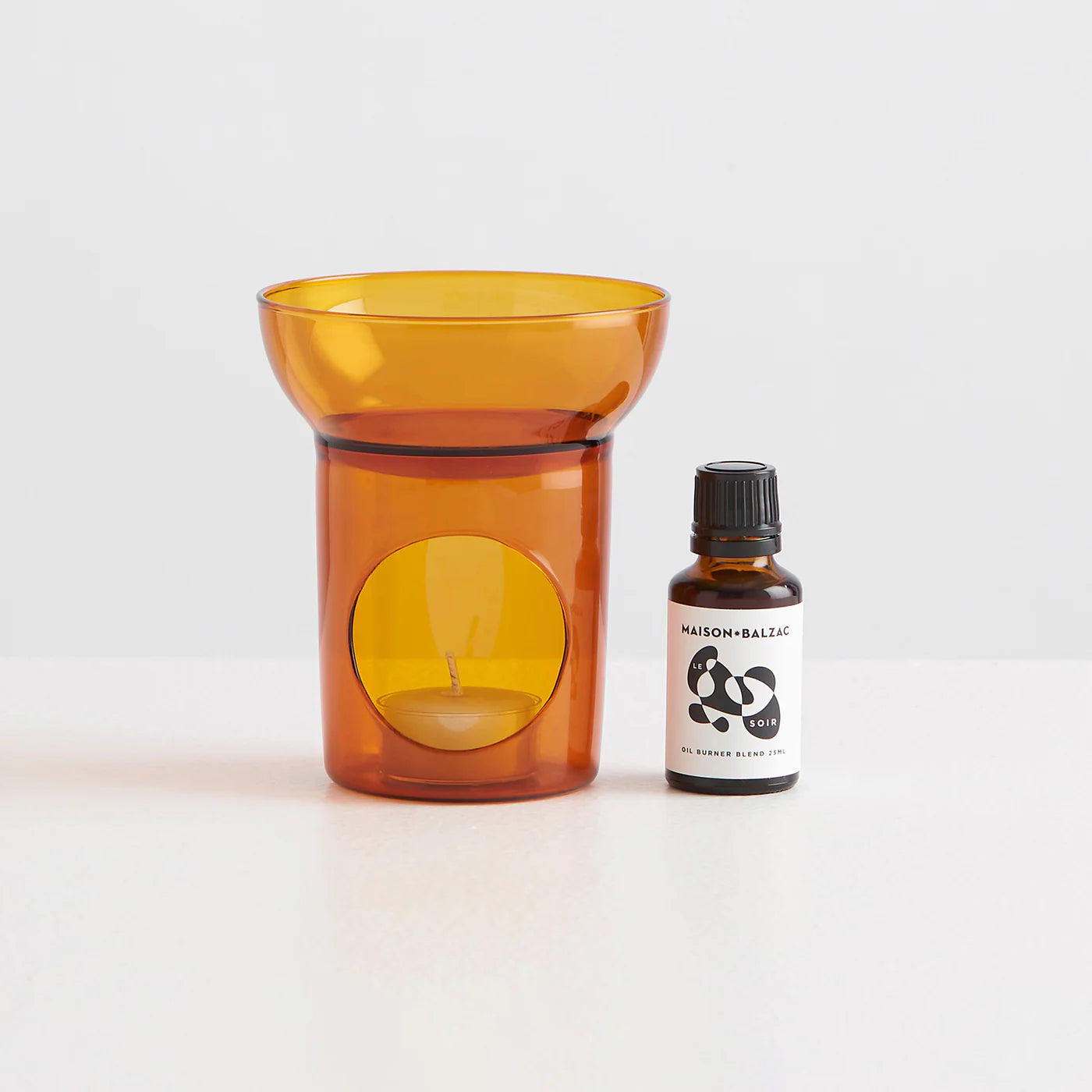 MAISON BALZAC| Amber Glass Oil Burner