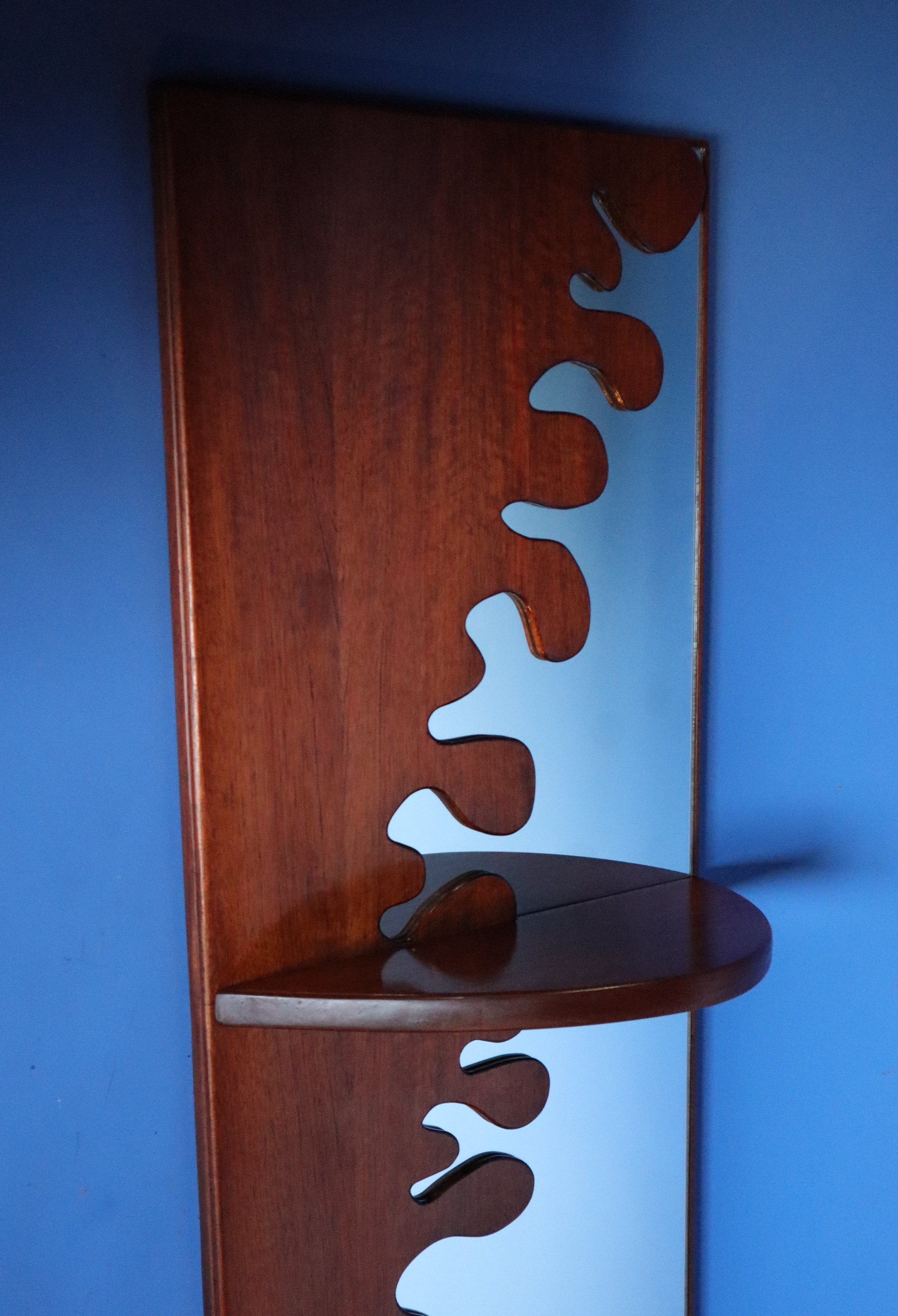 Ondulé Teak Floor Length Mirror