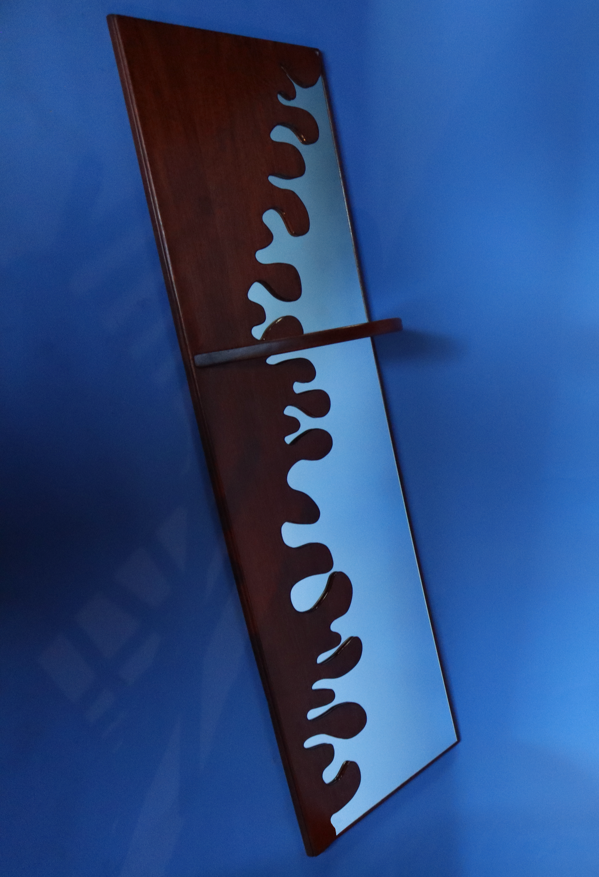 Ondulé Teak Floor Length Mirror