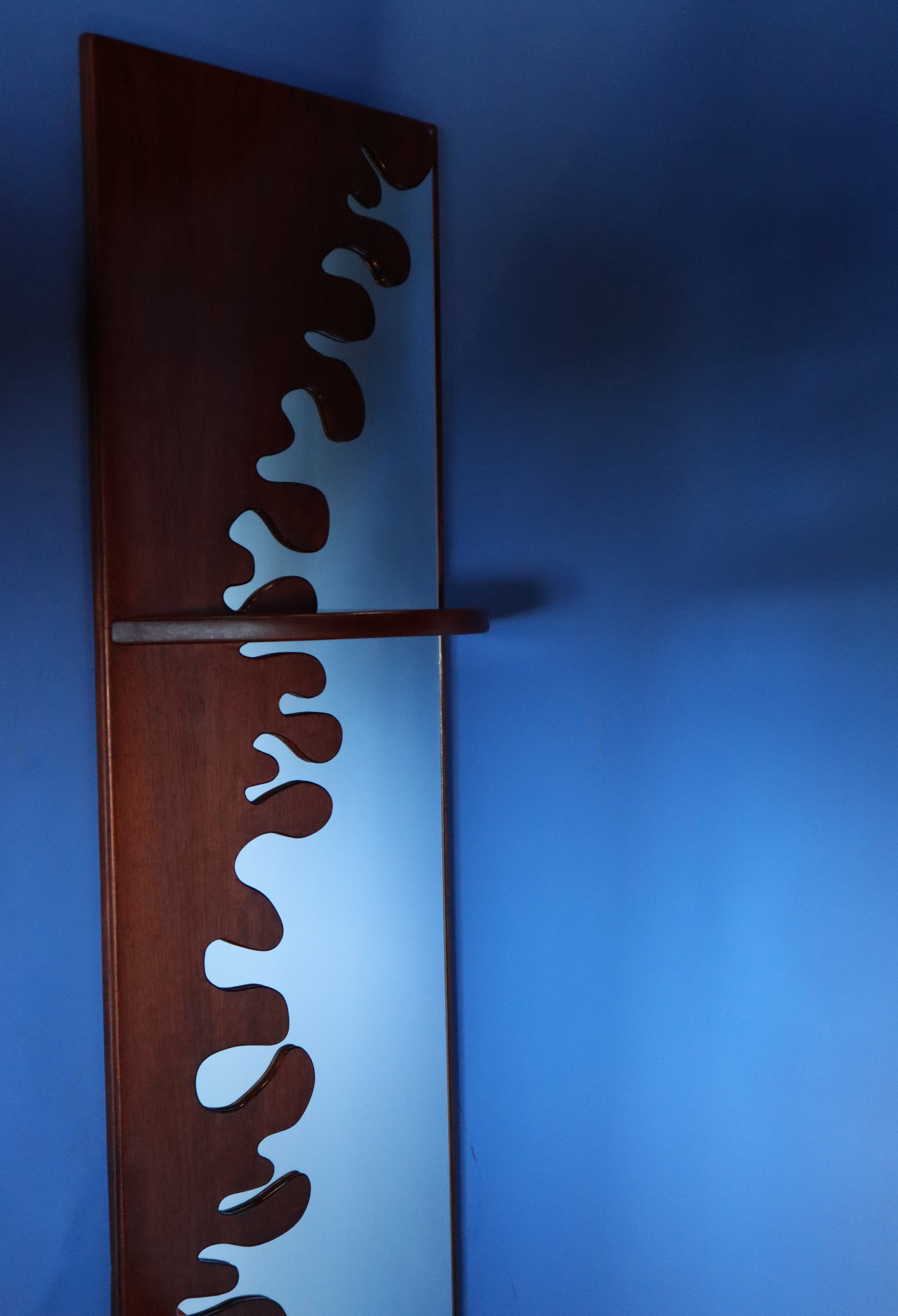 Ondulé Teak Floor Length Mirror