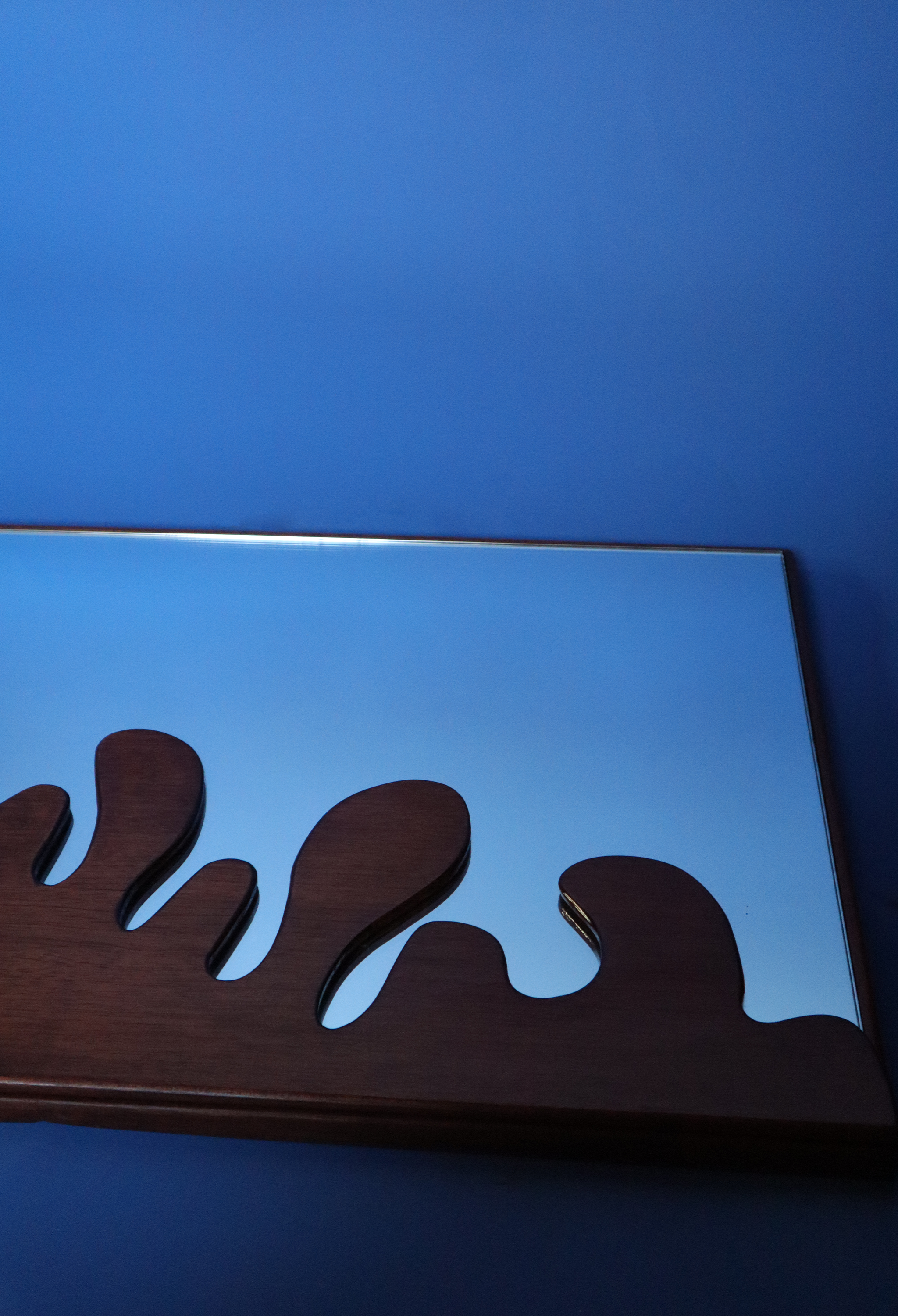 Ondulé Teak Floor Length Mirror