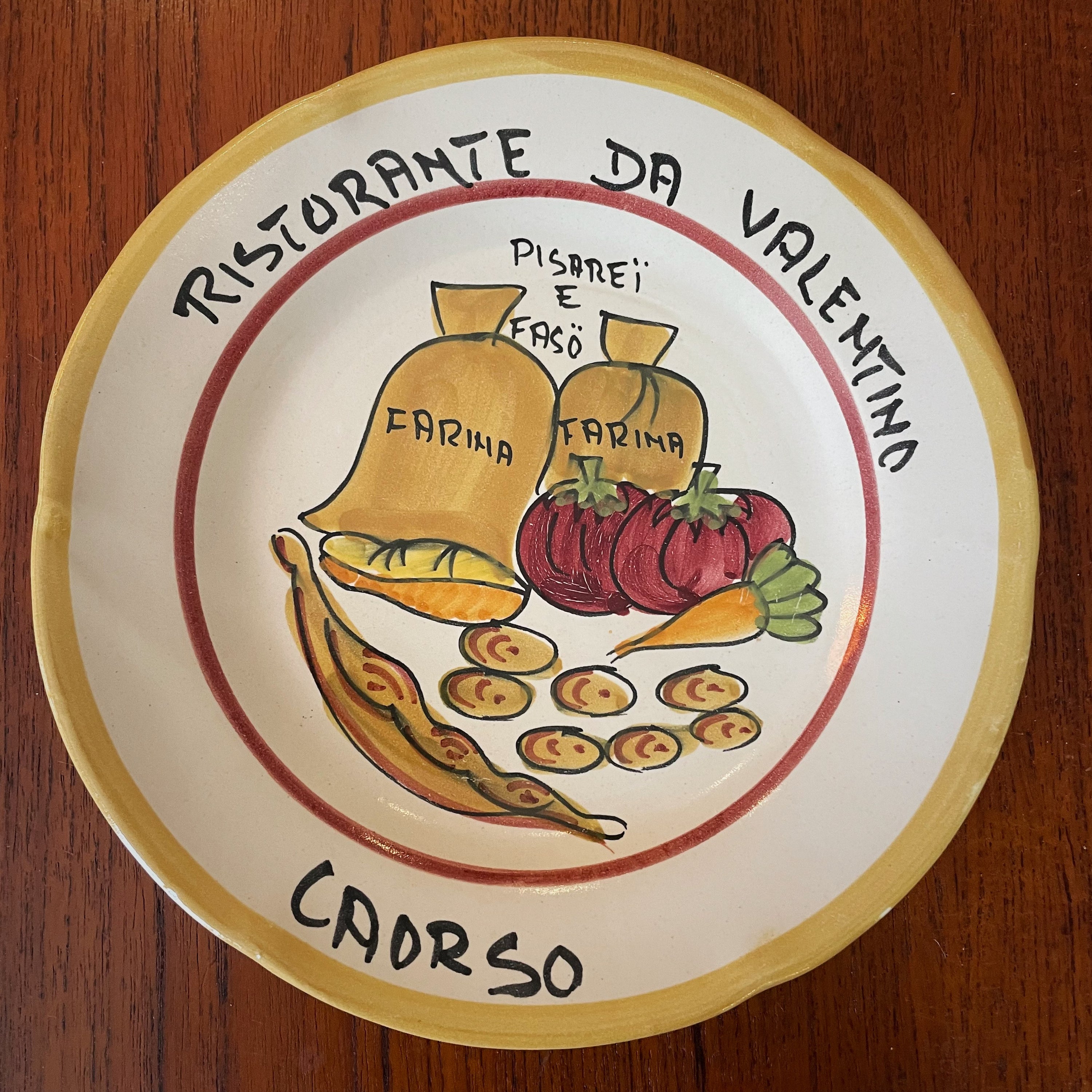 Ristorante Da Valentino Caorso Plate