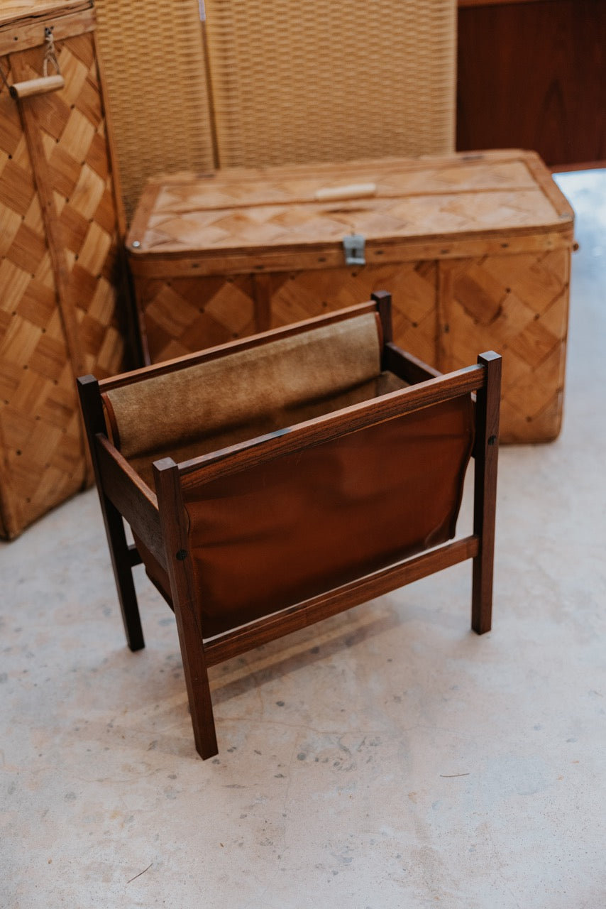 Rosewood & Leather Magazine Stand