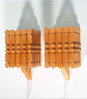 Pair of Brutalist Light Sconce