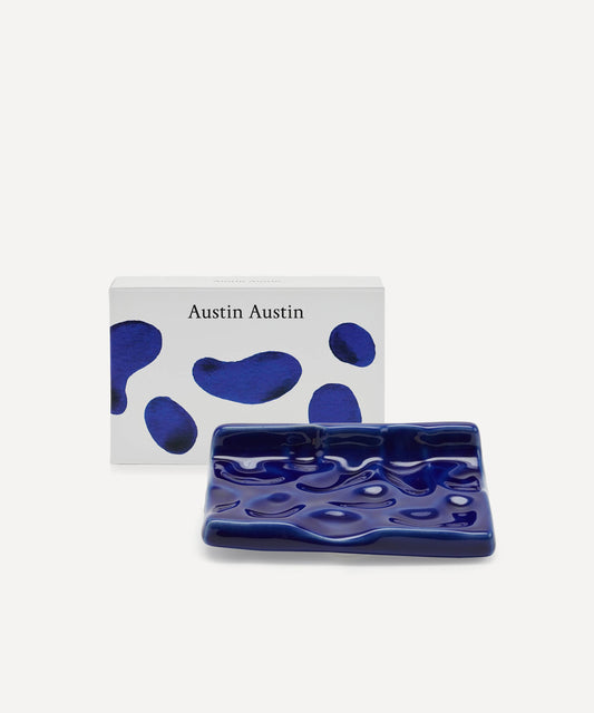 AUSTIN AUSTIN| Ceramic Soap Dish | Cobalt Glaze