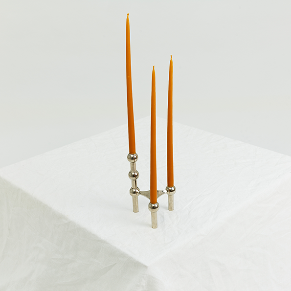 STOFF| Chrome Nagel Candle Holder