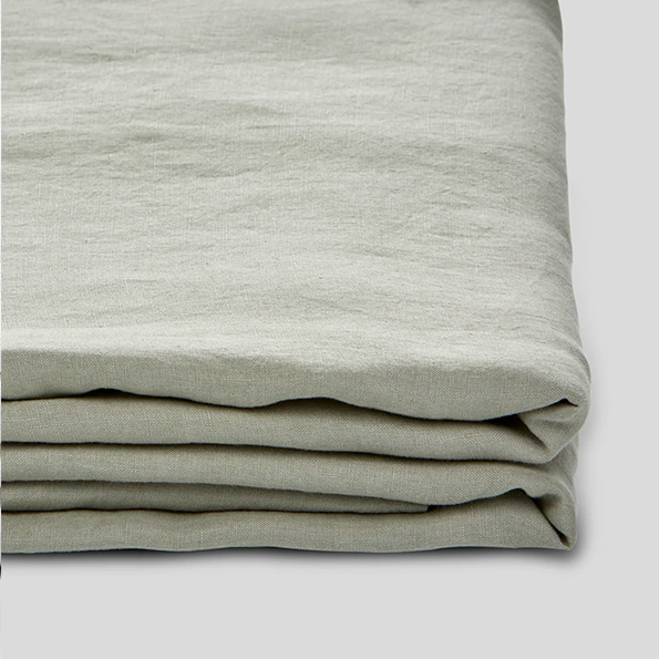 IN BED| 100% Linen Flat Sheet | Stone