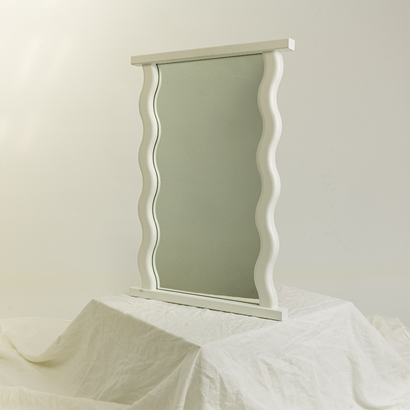 Wavy Wall Mirror | Cloud White