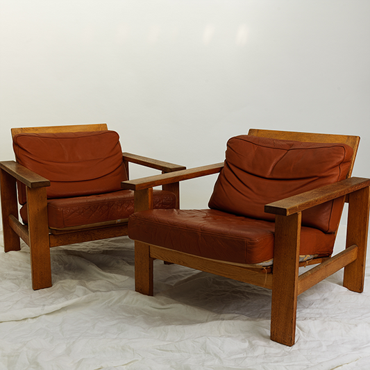 Hans Wegner| Leather Lounge Chairs