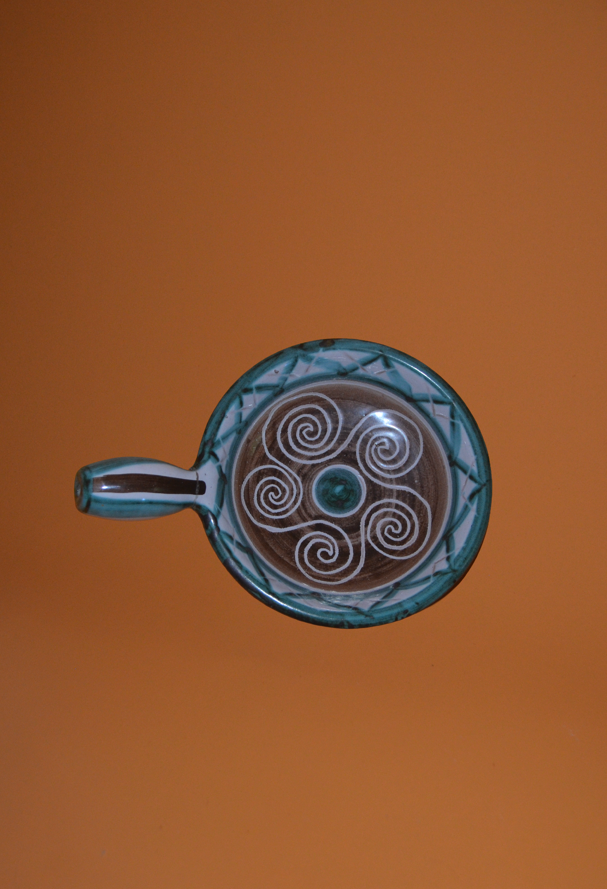 Vallauris Hand Painted Fondue Pot