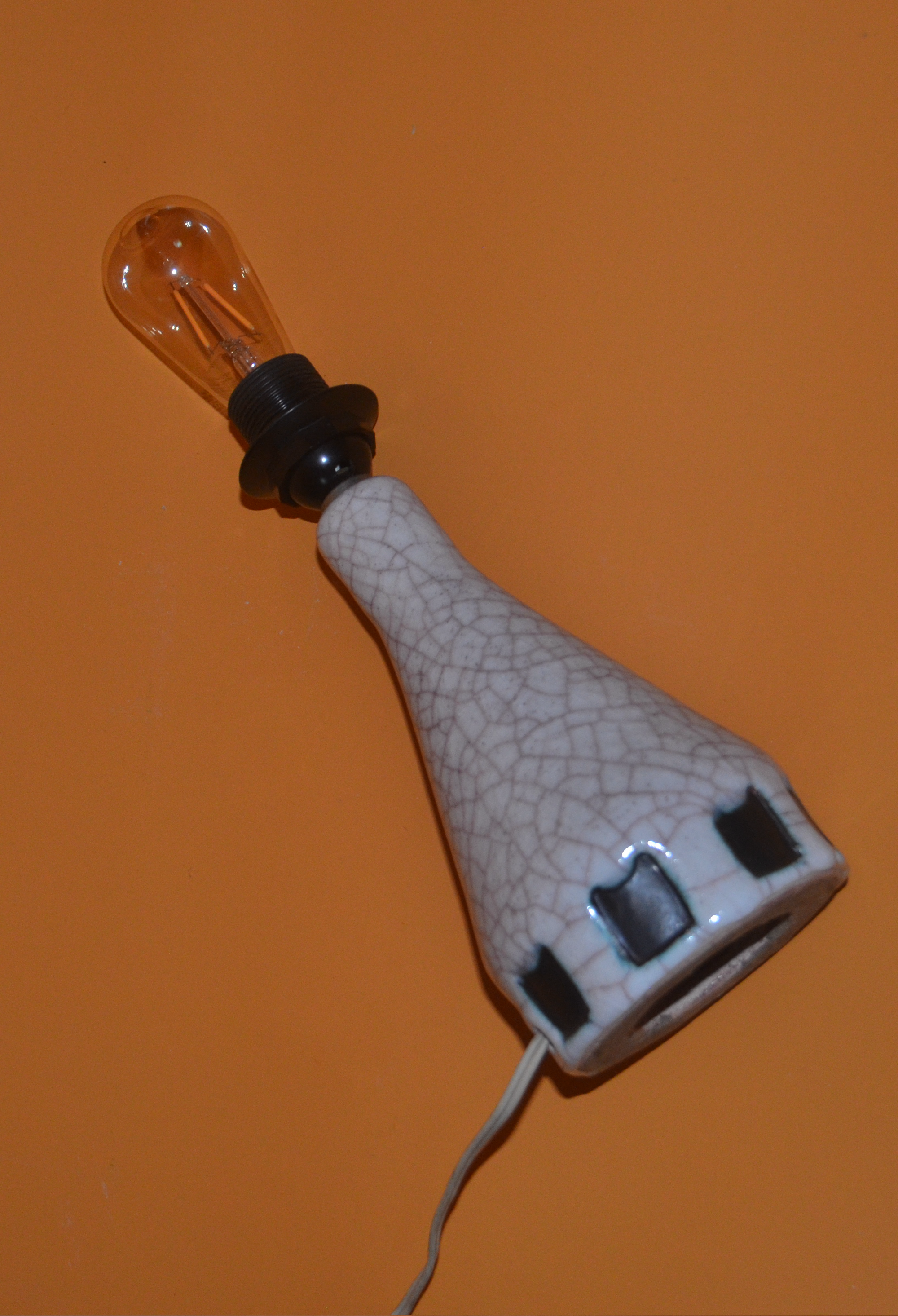 Ceramic Cracked Effect Lamp Base