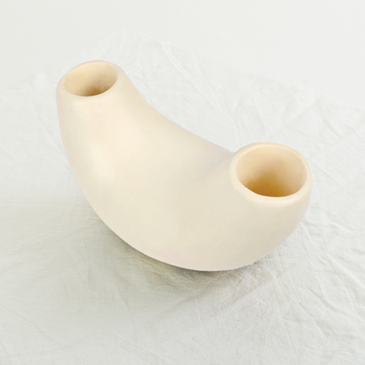 DINOSAUR DESIGNS| Medium Horn Vase | Cream
