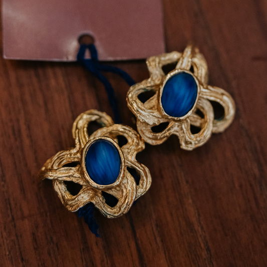 Organic Lapis Lazuli Earrings
