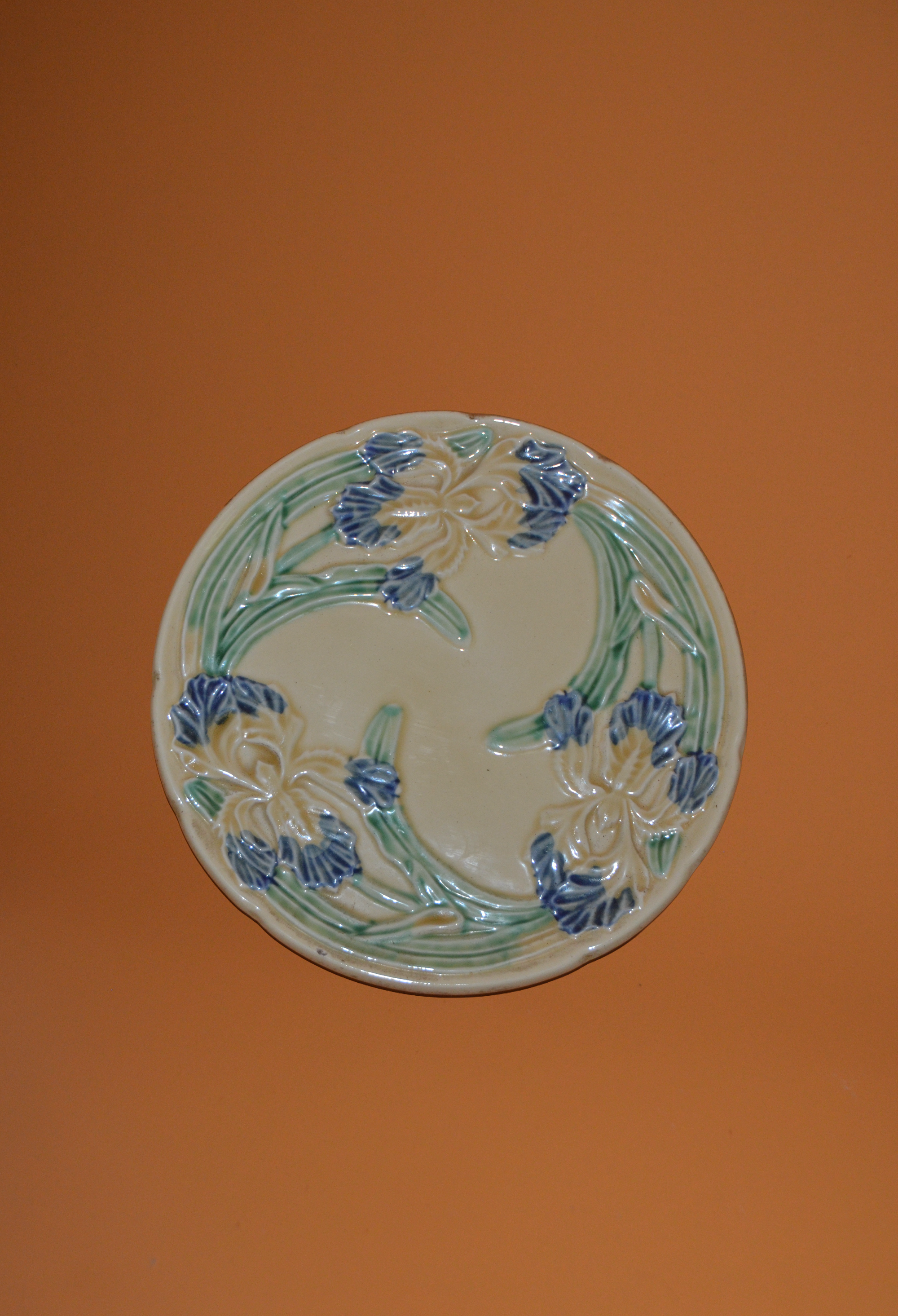 Iris Majolica Plate