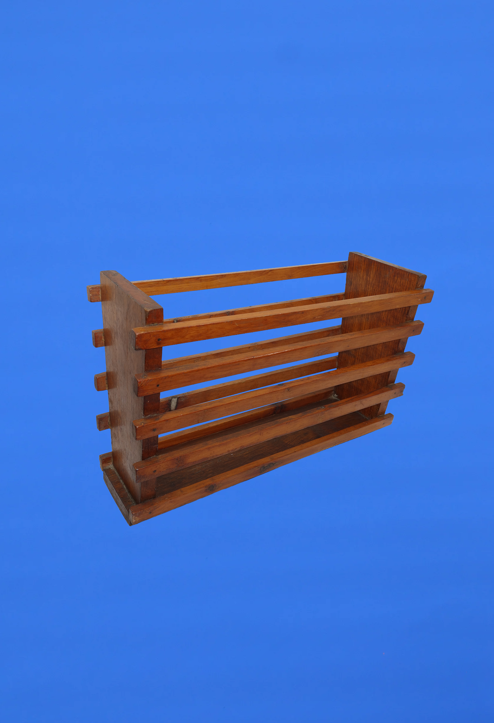 Slatted Timber Magazine Rack