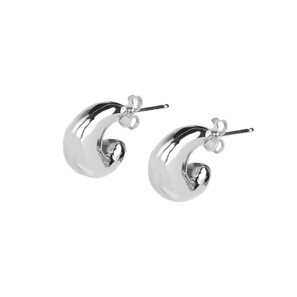 DINOSAUR DESIGNS Small Liquid Loop Earrings | Silver